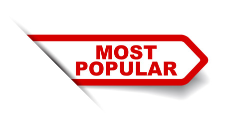 red vector banner most popular © Michal Hubka