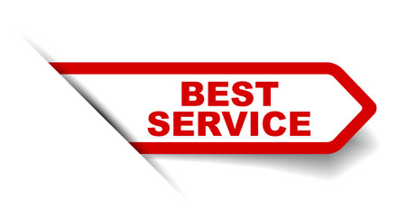 red vector banner best service