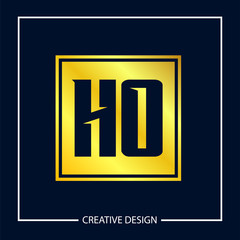 Initial Letter HO Logo Template Design
