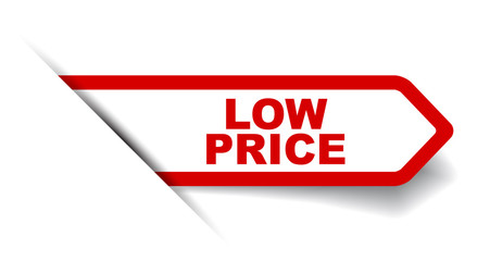 red vector banner low price