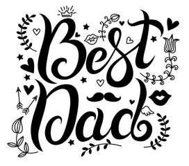 Lettering vector best dad