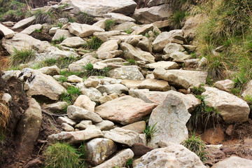 Stones in the mountains