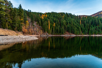 Fototapeta na wymiar Sullivan Lake in the Colville National Forest, Washington State, USA