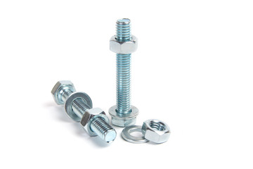 bolt and nut isolated on white background