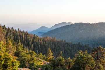 Sunset Rock viewpoint in Sequoia National Park, California
