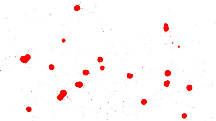 drops of red blood on white paper