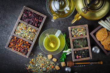 Tea on the old background