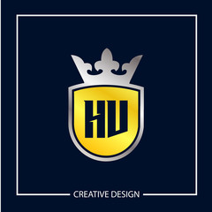 Initial Letter HV Logo Template Design