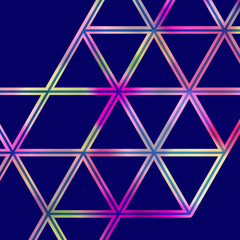 Geometric pattern with a grid of colorful triangles
