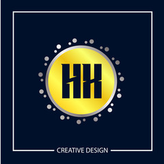Initial Letter HX Logo Template Design