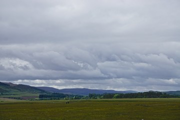 Fototapeta premium Turyści odwiedzają miejsce bitwy pod Culloden (1746), na wschód od Inverness w Highlands of Scotland. Pole bitwy zostało zachowane jako miejsce historyczne.