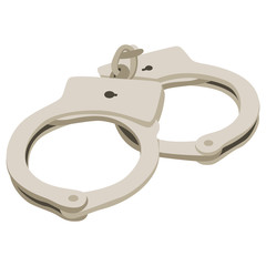 handcuff   vector illustration flat style front
