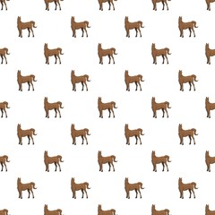Brown horse pattern seamless repeat background for any web design