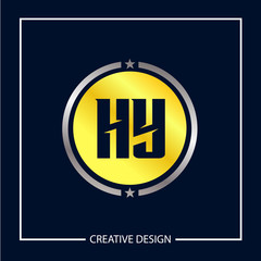 Initial Letter HY Logo Template Design