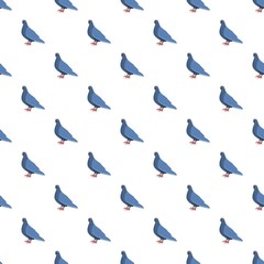 Blue pigeon pattern seamless repeat background for any web design