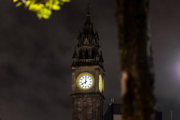 Albert memorial clock in Belfast, UK