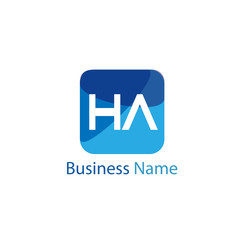 Initial HA Letter Logo Design