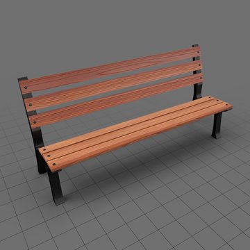 Wooden bench