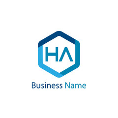 Initial HA Letter Logo Design