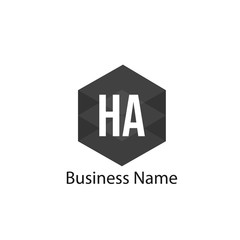 Obraz premium Initial HA Letter Logo Design