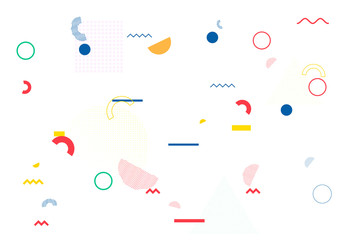 Minimal Memphis Design, Geometric Seamless Vector Cover Design. Cool Futuristic Texture Modern Flat Bauhaus. Fabric Retro Fashion Memphis Seamless Vintage Pattern Design. Cool Minimalist Background.