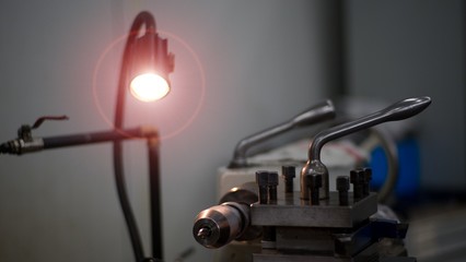 Machinery industry background, craft turning metal cutting machines.