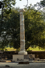 Fototapeta na wymiar The ruins in ancient Olympia, Peloponnes, Greece
