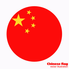 Button with flag of China.