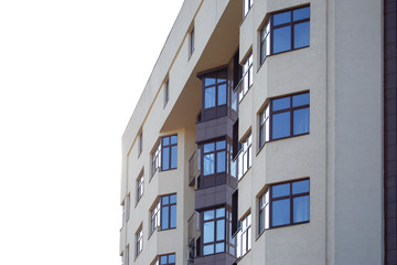 Obraz premium facade of apartment building against the sky