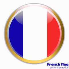 Button with flag of France.