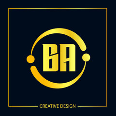 Initial Letter BA Logo Template Design