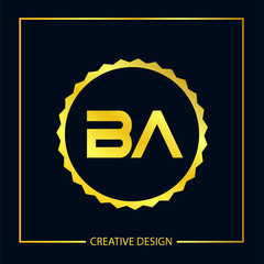 Initial Letter BA Logo Template Design