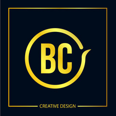 Initial Letter BC Logo Template Design