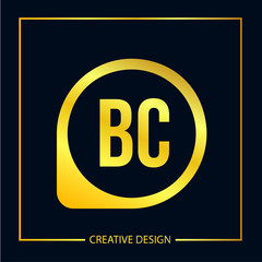 Initial Letter BC Logo Template Design
