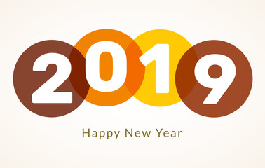 2019 Happy New Year background creative design card, flyer, invitation, posters, brochure, banners, calendar