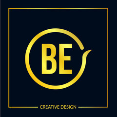 Initial Letter BE Logo Template Design