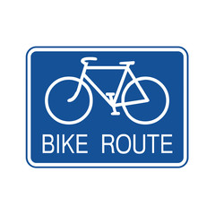 Bike route sign 