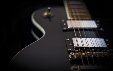 electric guitar on black background