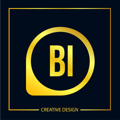 Initial Letter BI Logo Template Design