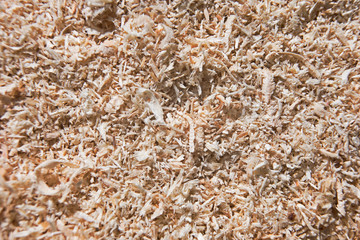 The texture of wood shavings