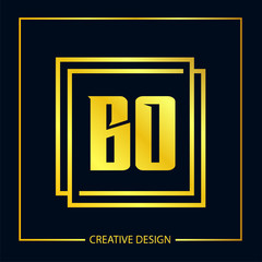 Fototapeta na wymiar Initial Letter BO Logo Template Design