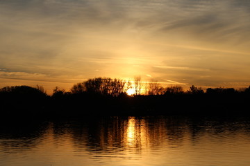 Sunset on Wisconsin River