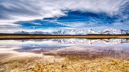Fototapeta na wymiar Sierra Nevada Mountains Reflection