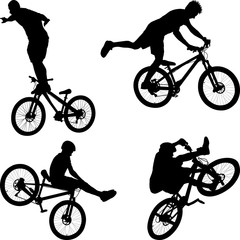 Obraz premium man doing bike trick