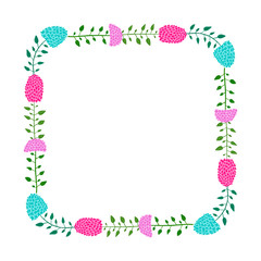 Hydrangea floral frame for your design
