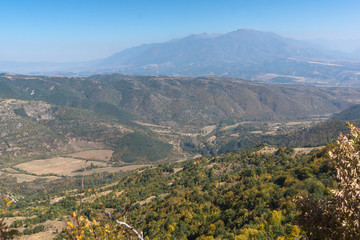 Fototapeta premium Autumn landscape of Ruen Mountain - northern part of Vlahina Mountain, Kyustendil Region, Bulgaria
