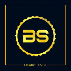 Initial Letter BS Logo Template Design