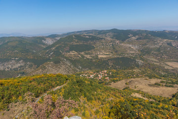Fototapeta na wymiar Autumn landscape of Ruen Mountain - northern part of Vlahina Mountain, Kyustendil Region, Bulgaria