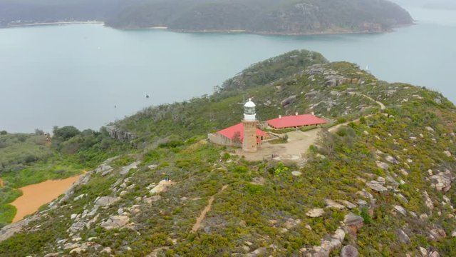 Sydney palm beach lighthouse drone footage