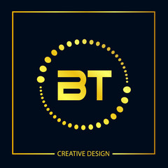 Initial Letter BT Logo Template Design